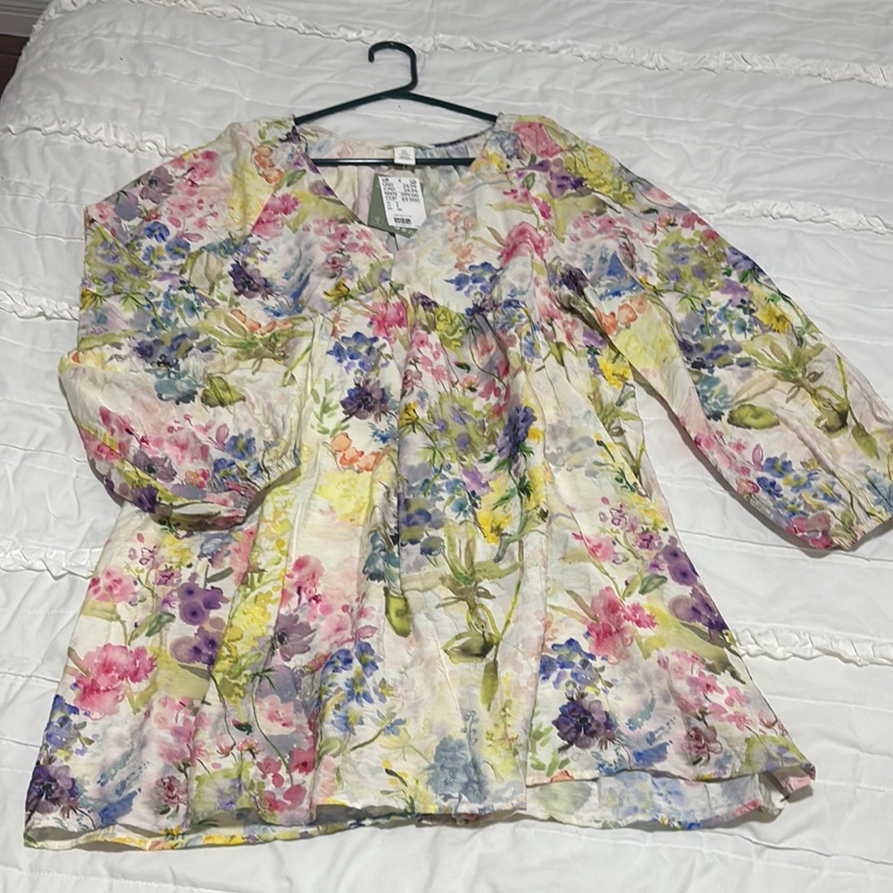 H&M Multicolor Floral Blouse